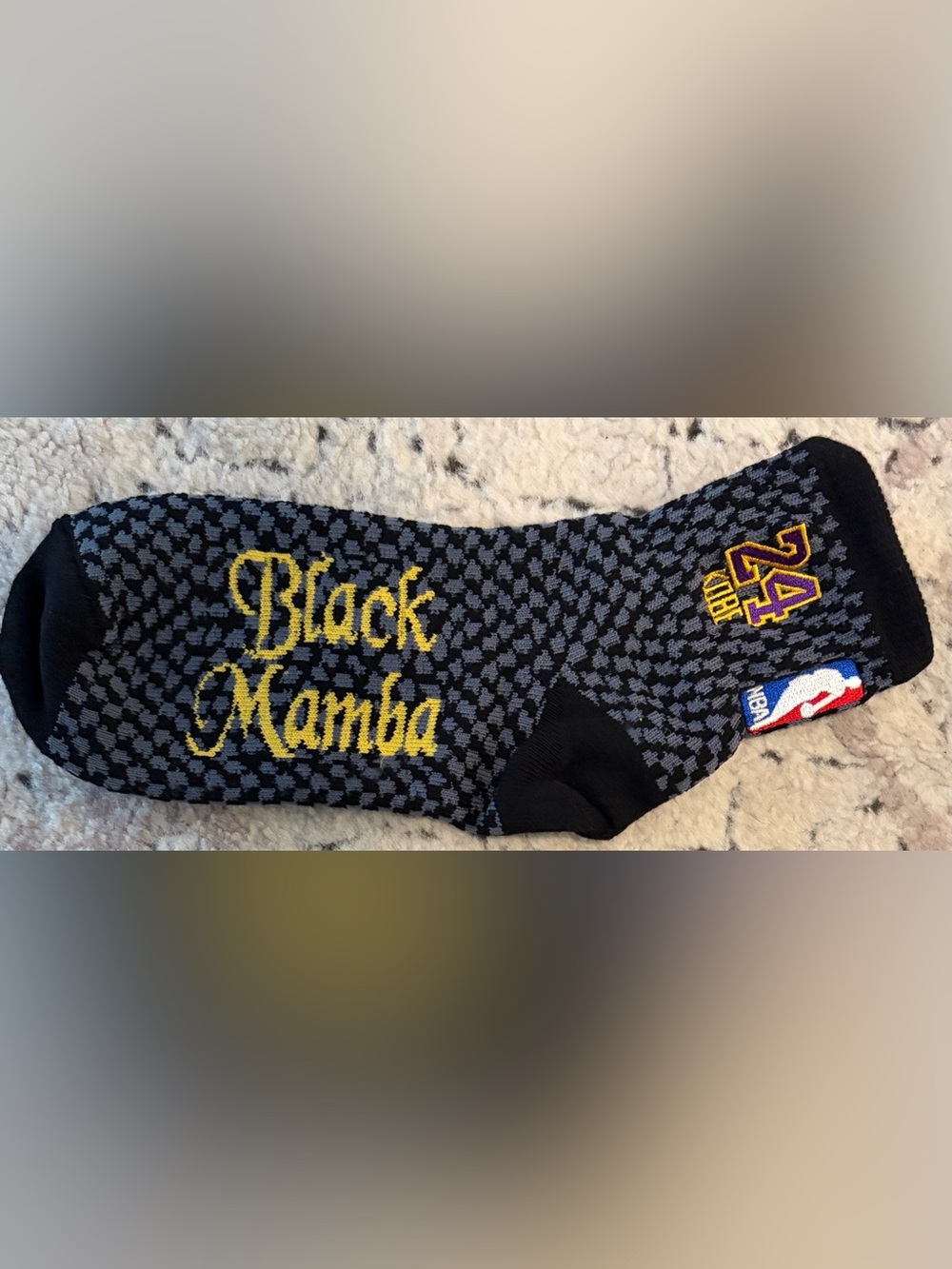 LOT of 5 Pair of Socks NBA Kobe Bryant #24 Black Mamba Men’s Sz: Large - Picture 4 of 5